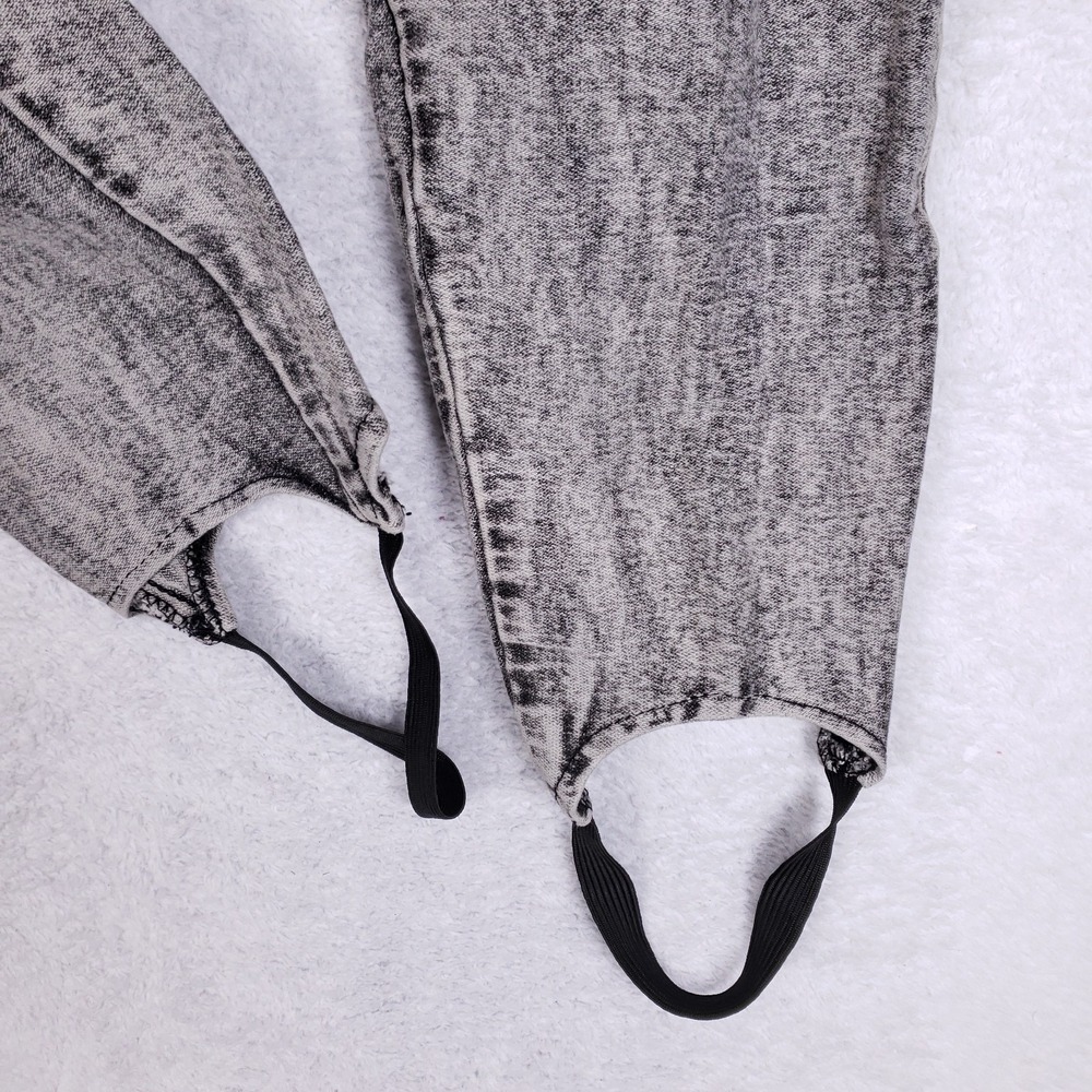 Denim Republic Vintage 13/14 High Waisted Acid Wash Stirrup Jeans Gray 80s 90s - Picture 3 of 11